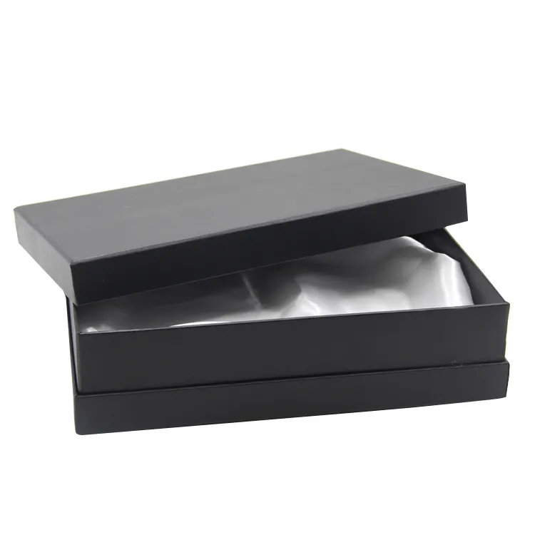 Personalizado negro impreso caja de embalaje de cartón negro embalaje caja de correo negro mate caja de embalaje