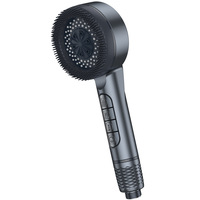 Ensemble de douche transfrontalier ABS moderne et minimaliste, multifonctionnel, avec pommeau de douche à touches de piano et jet puissant, offrant des modes de pulvérisation, de bulles et de pluie