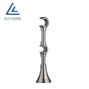 Đơn giản <span class=keywords><strong>Curtain</strong></span> Rod Set kim loại sắt duy nhất <span class=keywords><strong>Curtain</strong></span> Rod chân đế/tường chân đế - Product Image 6