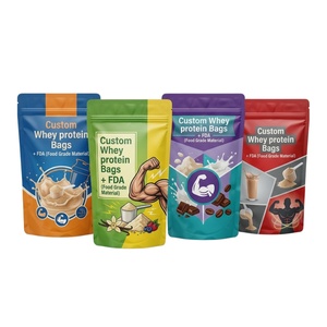 1lb 2lb Mylar Pouches Aluminum Foil Moisture Proof Resealable Custom Printed For Creatine Monohydrate Powder FDA Certificated - Product Image 1