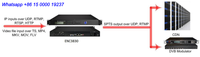 Transcodificador DTV Headend de 76 Canales SD MPEG2 a H.264 HEVC con Soporte 4K para TV, HLS, HTTP, RTMP, RTSP, UDP, IP Gateway