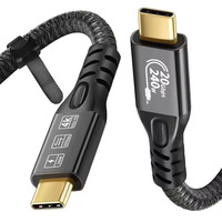 Câble USB-C à USB-C 100W PD3.0 20Gbps USB3.2 Gen2x2 4K @ 60Hz vidéo pour MacBook/Switch/PS5/téléphone/Docks/moniteur