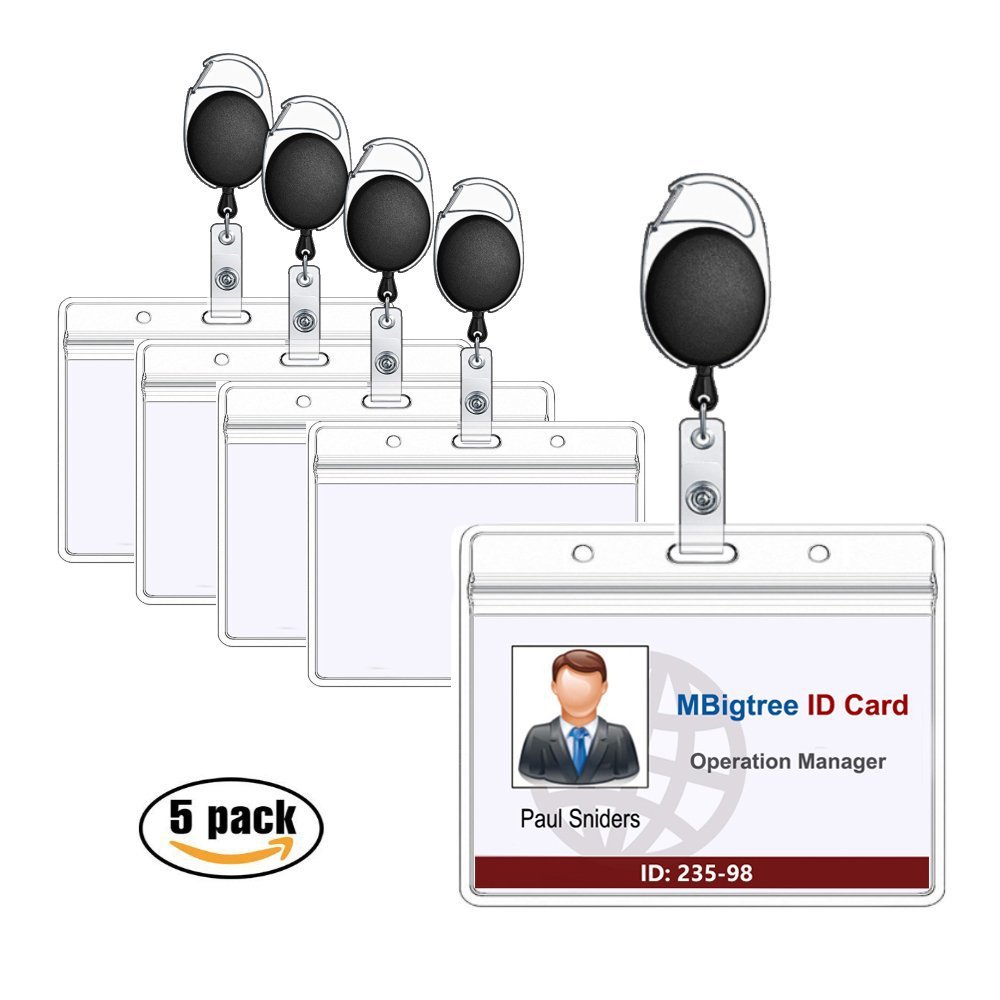 Лидер продаж на Amazon, выдвижные держатели для бейджей с карабином и сверхпрочными держателями для ID-карт с катушкой для бейджей