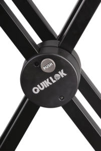 QUIK LOK - QL/742, support "X" à double niveau robuste, contreventement en acier 30x30mm, réglable en hauteur, fiable et solide, noir - Product Image 4