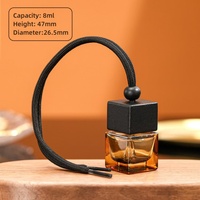 Bouteille diffuseur d'huiles essentielles colorée pour voiture 8 ml, flacon vide de parfum suspendu pour désodorisant automobile