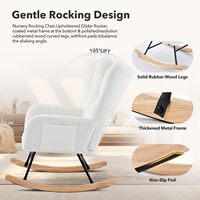 Pépinière Teddy rembourré bébé moelleux planeur Rocker chaises d'allaitement chaise berçante pour adultes petits espaces intérieur