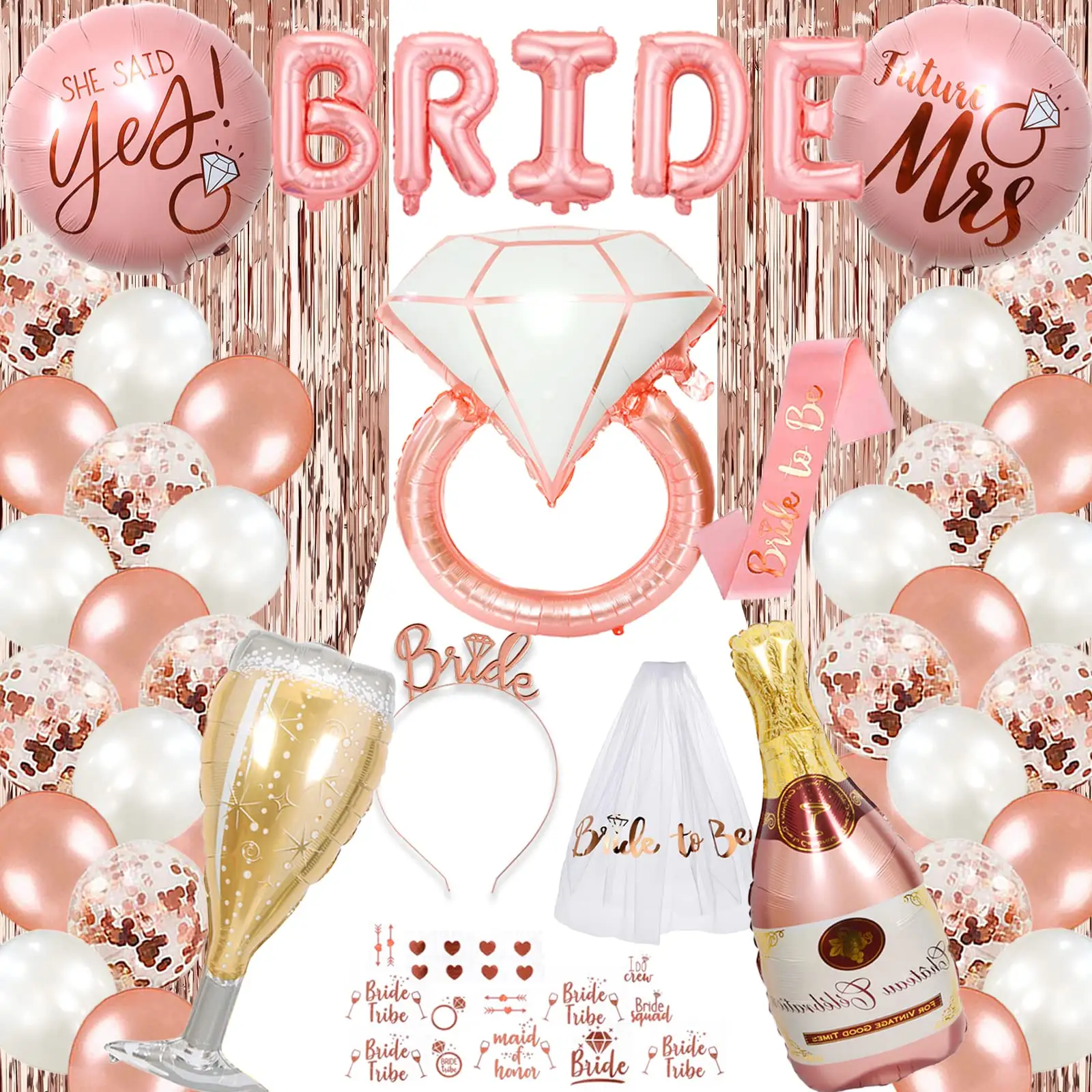 Bride Theme Balloons Kit Bachelorette Party Decoration Supplies