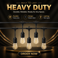 Guirlandes lumineuses LED S14 étanches IP65 pour décorations de fêtes, éclairage extérieur, patio, jardin, mariage, fête