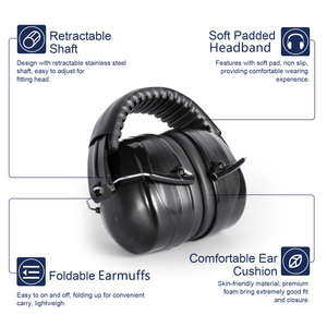 Earmuff Keselamatan Lipat SNR NRR, 32dB untuk Pelindung Telinga