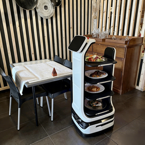 Robot de livraison de nourriture intelligent Renhuan AX-1612 Mars à 4 niveaux pour restaurant, robot serveur <span class=keywords><strong>autonome</strong></span> avec évitement d'obstacles 3D - Product Image 3