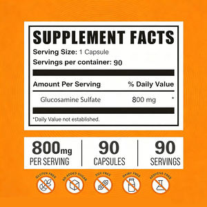 GMP-gecertificeerde glucosaminesulfaatcapsules, supplement voor gewrichten en botten, op maat gemaakte verpakking - Product Image 3