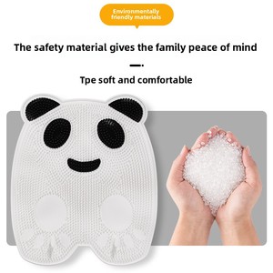 <b>Silicone</b> Anti-Slip Foot Massage Pad Panda Shower Bath <b>Tool</b> for Removing Dead Skin Bath Mat - Product Image 4