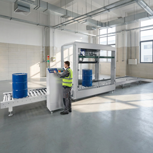 Machine de remplissage entièrement automatique pour bidons et fûts de <span class=keywords><strong>50</strong></span>, 100 et 200 <span class=keywords><strong>litres</strong></span>, 220V, pour liquides moussants et corrosifs, avec écran tactile - Product Image 2