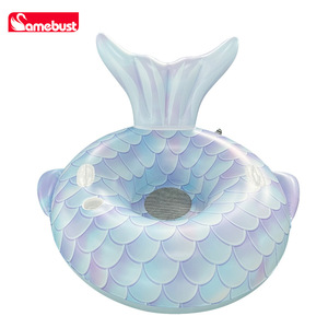 Samebust Mermaid <b>Floating</b> Lounger Purple Inflatable <b>Pool</b> Float Lounge <b>Chair</b> Swimming Toy - Product Image 4