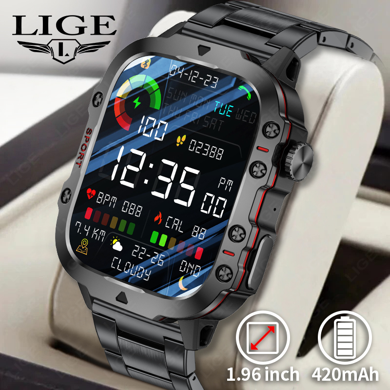 LIGE BW0667 <strong>Smart</strong> <strong>Watch</strong> for Men Answer Dial Call <strong>Watch</strong> Sport Fitness Waterproof Al Voice Assistant Fitness <strong>Watch</strong> for <strong>Android</strong> IOS