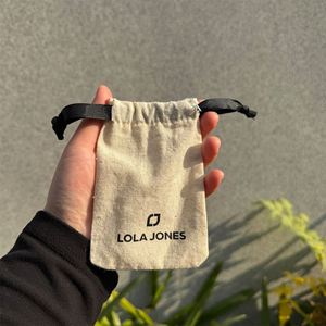 Organic Cotton Customizable Biodegradable Drawstring Dust <b>Bag</b> for Packaging and Gift Use with Ribbon <b>Strings</b> and Stickers - Product Image 6