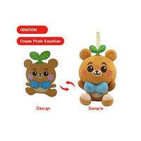 Ours brun personnalisé animal en peluche jouet en peluche en gros doux poupée mignon en peluche doux enfants jouet personnalisé ours porte-clés
