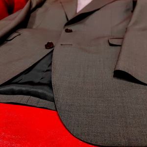 Traje Gris Lavable a Máquina para Hombre, Corte Slim Fit, Conjunto de 2 Piezas, Formal de Negocios, Boda, Sin Arrugas, Hecho a Medida, Oficina, Cierre de un Botón - Product Image 4