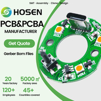 ODM méticuleusement conçu qualité jouet pistolet PCBA conseil fiable sept couleurs clignotant lumière jouet Pcb matériau de Base FR-4 pour jouets