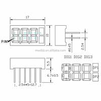 Ultra Bright 3 Digits Red 7 Segment Led Display Digital Tube for Diy Electronics Arduino Project