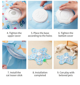 Jouet Interactif Automatique pour Chat Ensemble Intelligent Sans Fil avec Moteur Silencieux Résistant aux Morsures Rotation à 360° Capteur <span class=keywords><strong>Anti</strong></span>-Ennuis Produits pour Animaux de Compagnie - Product Image 6