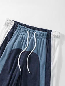 أزياء مخصصة الرجال المتضخم البلوز الربط اللون القطن رياضية بيع بالجملة الربيع الخريف غسلها سترة & السراويل مجموعة - Product Image 4