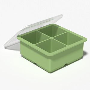 Moule à glaçons carré en silicone grand format, durable, avec logo personnalisé, pour la vente en gros - Product Image 2