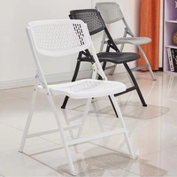Chaise de bureau moderne en plastique pliable, respirante, ergonomique, en acier, empilable et confortable pour la formation