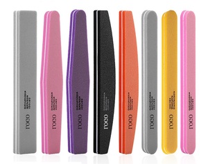 Bloque pulidor de uñas y limas con LOGO <span class=keywords><strong>personalizado</strong></span>, 100/180 de doble cara, desechable, de media luna, esponja para manicura - Product Image 3