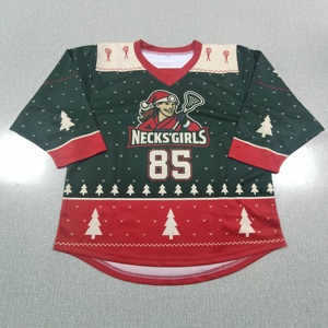 Jersey de Hockey sobre Hielo Personalizado con Impresión Digital, Uniforme de Equipo Transpirable de Poliéster, Logotipo OEM - Product Image 2