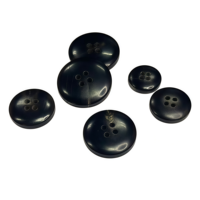 Boutons en corne naturelle noire véritable, boucle en corne naturelle écologique pour manteau en laine, veste, bouton de vêtement personnalisé OEM