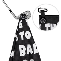 Accessoires de Golf en microfibre avec Logo personnalisé, nettoie les Clubs de Golf et les balles magnétiques et Clip serviette de Golf