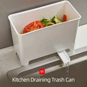 Removable and Washable Drainage Small Trash Can Kitchen Countertop Drain Trash Can Food Residue Filter Storage Box - Product Image 2