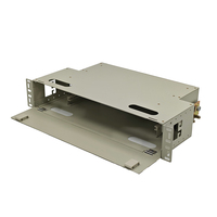 Boîtier de distribution de fibres optiques ODF de qualité télécom, montage en rack 19 pouces, 24 ports, adaptateur FC, panneau de brassage haute densité