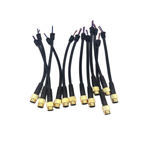 Conectores Circulares M12 Personalizados da Fábrica YZCONN, Conector Fêmea de 2 Pinos, Fiação e Cabos Coaxiais - Product Image 1