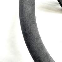 Volant de course Deluxon pour rallye, 14 pouces, profondeur 35 mm, premium, avec bande blanche, 3 branches, en Alcantara, facile à utiliser