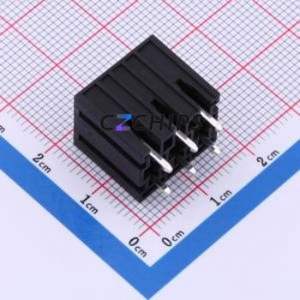 JL2EDGVHC-50803B01 Plug-in Terminal Block Through hole,P=5.08mm Connector <b>Board</b>-to-<b>Board</b> / Socket - Closed 2x3P 5.08mm <b>Black</b> - Product Image 2