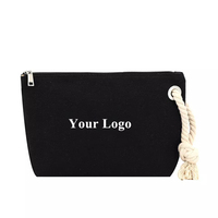 Sac cadeau en toile recyclable en gros, design d'accessoires de voyage, trousse de toilette en toile avec fermeture éclair, sac à maquillage en toile, logo personnalisé