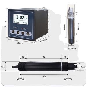 Controlador de <span class=keywords><strong>pH</strong></span> e ORP <span class=keywords><strong>PH</strong></span>-110, Medidor de Acidez e Alcalinidade, Monitor Industrial para Água Residual e Esgoto, Precisão de 0.02pH 1mV, Saída 4-20mA <span class=keywords><strong>RS485</strong></span> - Product Image 3