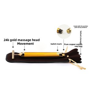 Appareil de beauté facial électrique portatif plaqué or 24 carats, outil de lifting en <span class=keywords><strong>V</strong></span> avec vibration, en stock, vente en gros - Product Image 4