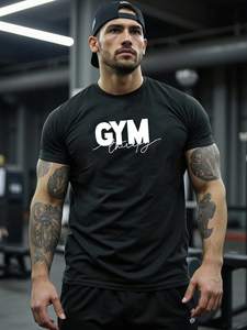 T-shirts de <span class=keywords><strong>sport</strong></span> pour hommes de haute qualité à séchage rapide, coupe classique, vente en gros OEM/ODM, respirants, en maille, pour l'entraînement, 100% polyester - Product Image 1