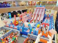 Château gonflable HNHPYL robuste et de grande taille en nylon durable, facile à installer pour les jeux de saut des enfants en extérieur/intérieur