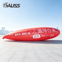 Zeppelin publicitaire gonflable réutilisable, ballon volant multicolore personnalisé pour spectacle de drones, événements festifs