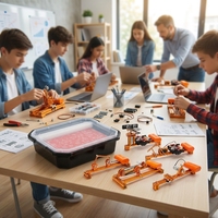 Kit de robot éducatif scientifique Steam pour l'école européenne, laboratoire robotique, programmation à extension illimitée, bricolage pour les élèves