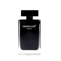 Parfum pour femmes de marque haut de gamme Vaporisateur Floral Musqué Taille standard Utilisation à domicile en flacon noir rouge Version transfrontalière Vente en gros