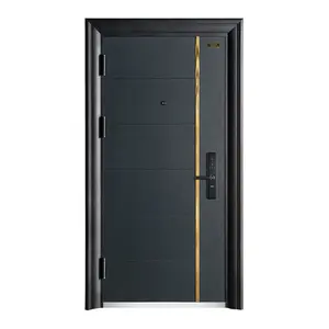 ประตูด้านหน้าอิตาลีออกแบบทางเข้าการรักษาความปลอดภัยประตูหน้าหรูหราประตูเหล็กทางเข้าที่ทันสมัย