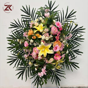 ZKAI Élégante Composition Florale Artificielle en Soie <span class=keywords><strong>pour</strong></span> Cercueil, Arrangement Funéraire <span class=keywords><strong>pour</strong></span> Hommage Commémoratif, Décoration de Cercueil et de Maison - Product Image 3