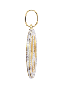 จี้เพชร VVS 14K 18K แบบปลูกในห้องปฏิบัติการ สไตล์ฮิปฮอป แร็ปเปอร์ ทรงบริลเลียนท์คัท ชุบทองคำแท้ รับรองคุณภาพ เครื่องประดับสำหรับทุกเพศ - Product Image 3