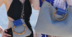 Borsa realizzata a mano con garanzia di qualità in PVC classico stile Rock e cotone in materiale Tote da donna per tutte le stagioni - Product Image 4