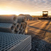 Malla de Alambre Soldada para Pavimento de Carreteras, Puentes e Infraestructura, Material de Construcción para Proyectos de Ingeniería Civil